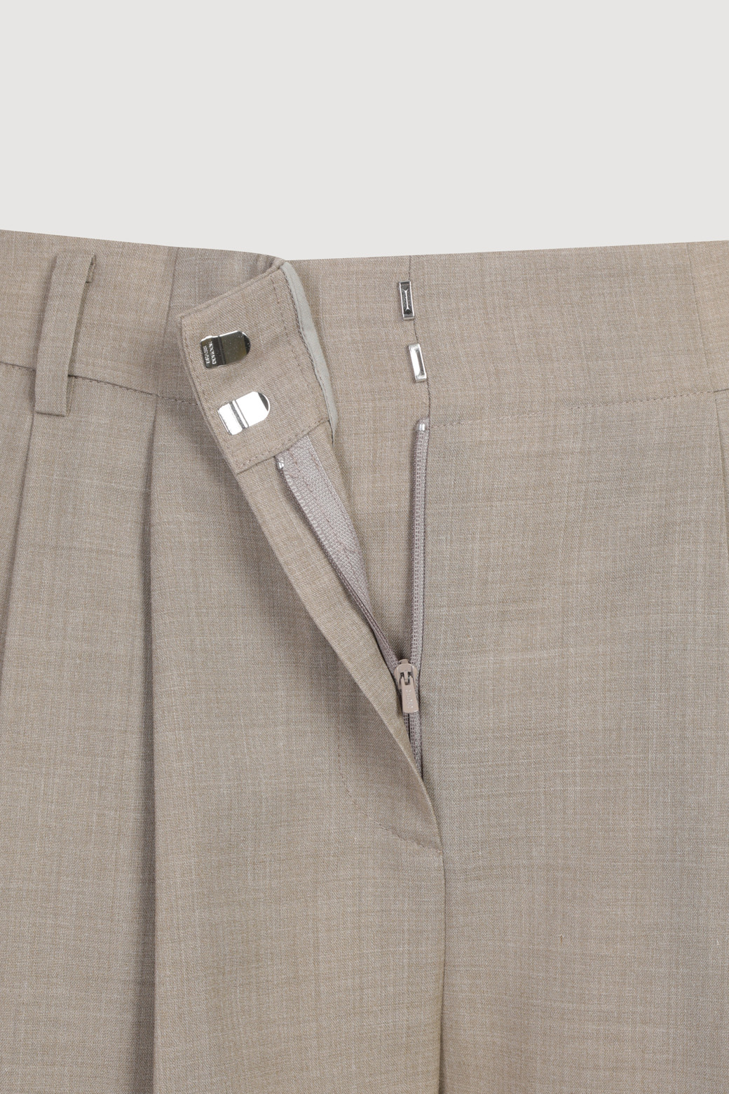 LUCKY CHOUETTE - 스커트/팬츠 - Wool Blend Wide Pants (With Belt)