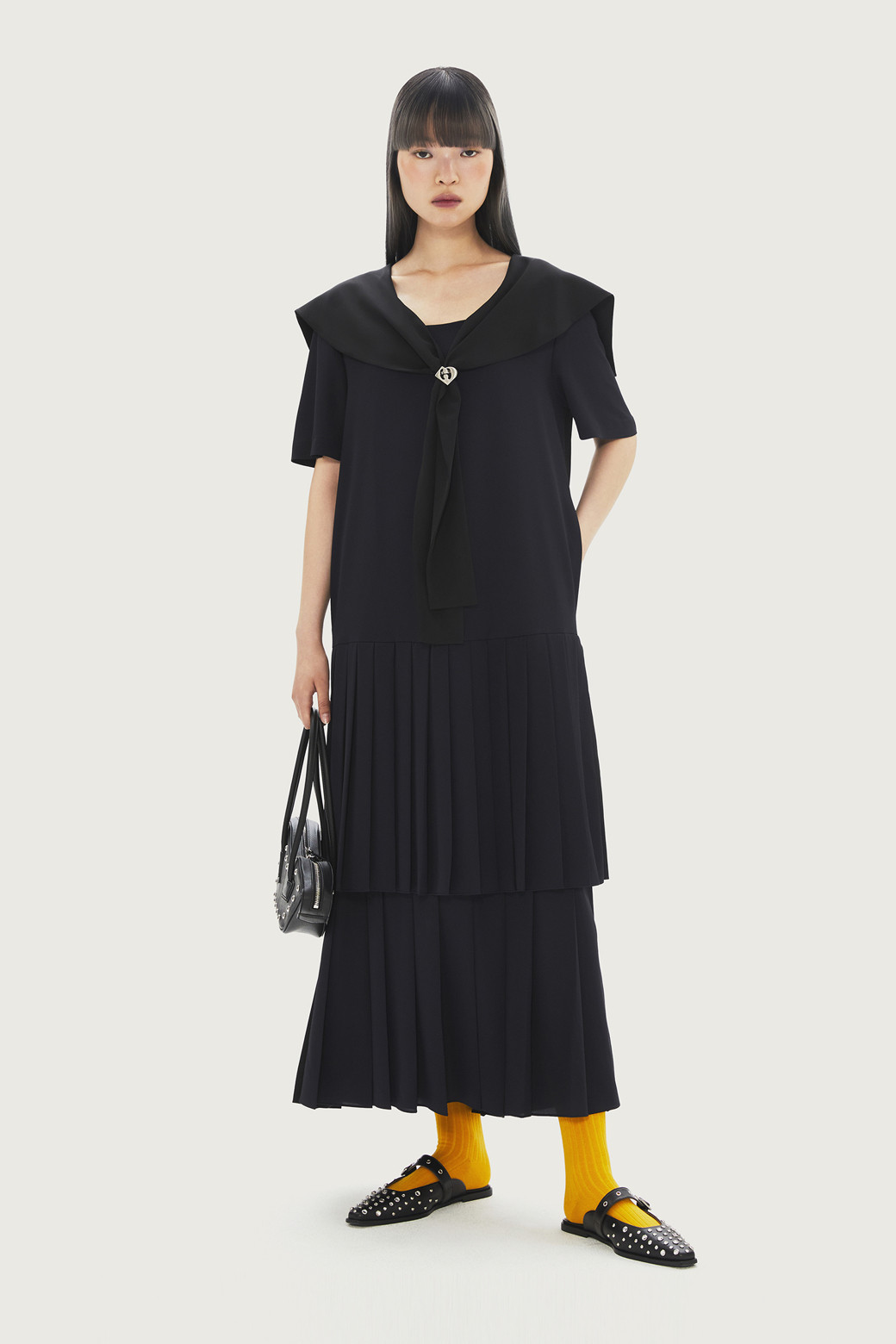LUCKY CHOUETTE - 원피스 - Color Block Sailor Pleats Dress