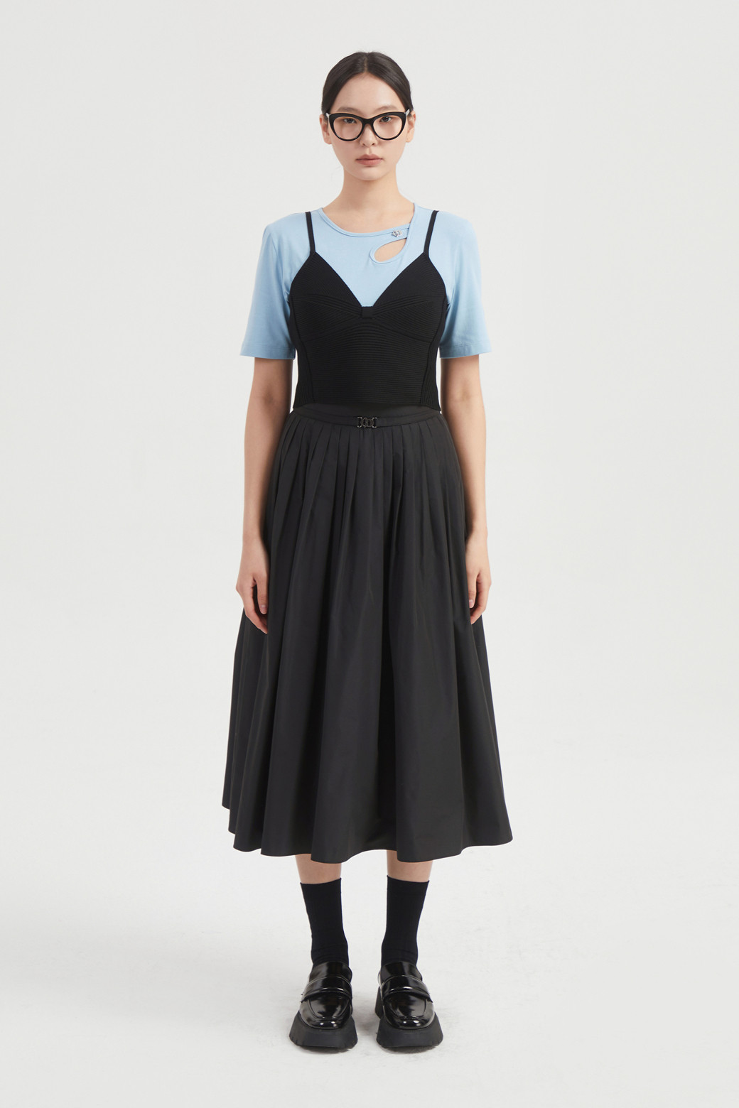 LUCKY CHOUETTE - 스커트/팬츠 - Tuck Point Long Skirt