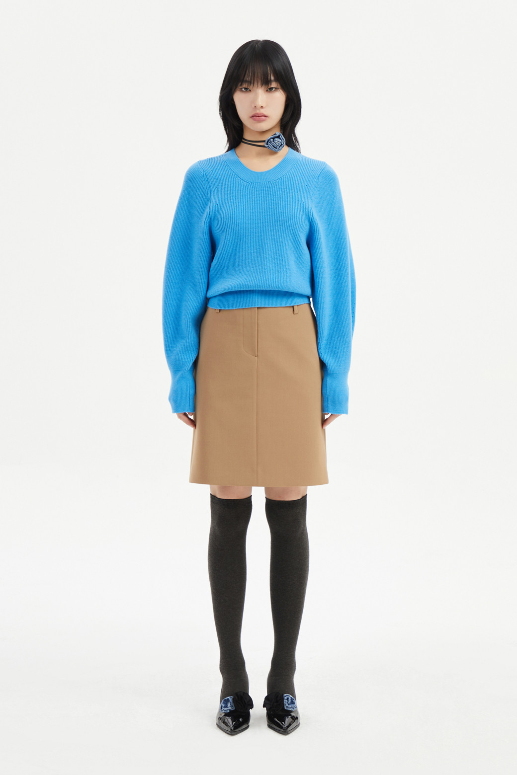 LUCKY CHOUETTE - 니트/가디건 - Sleeve Knitted Detail Knit