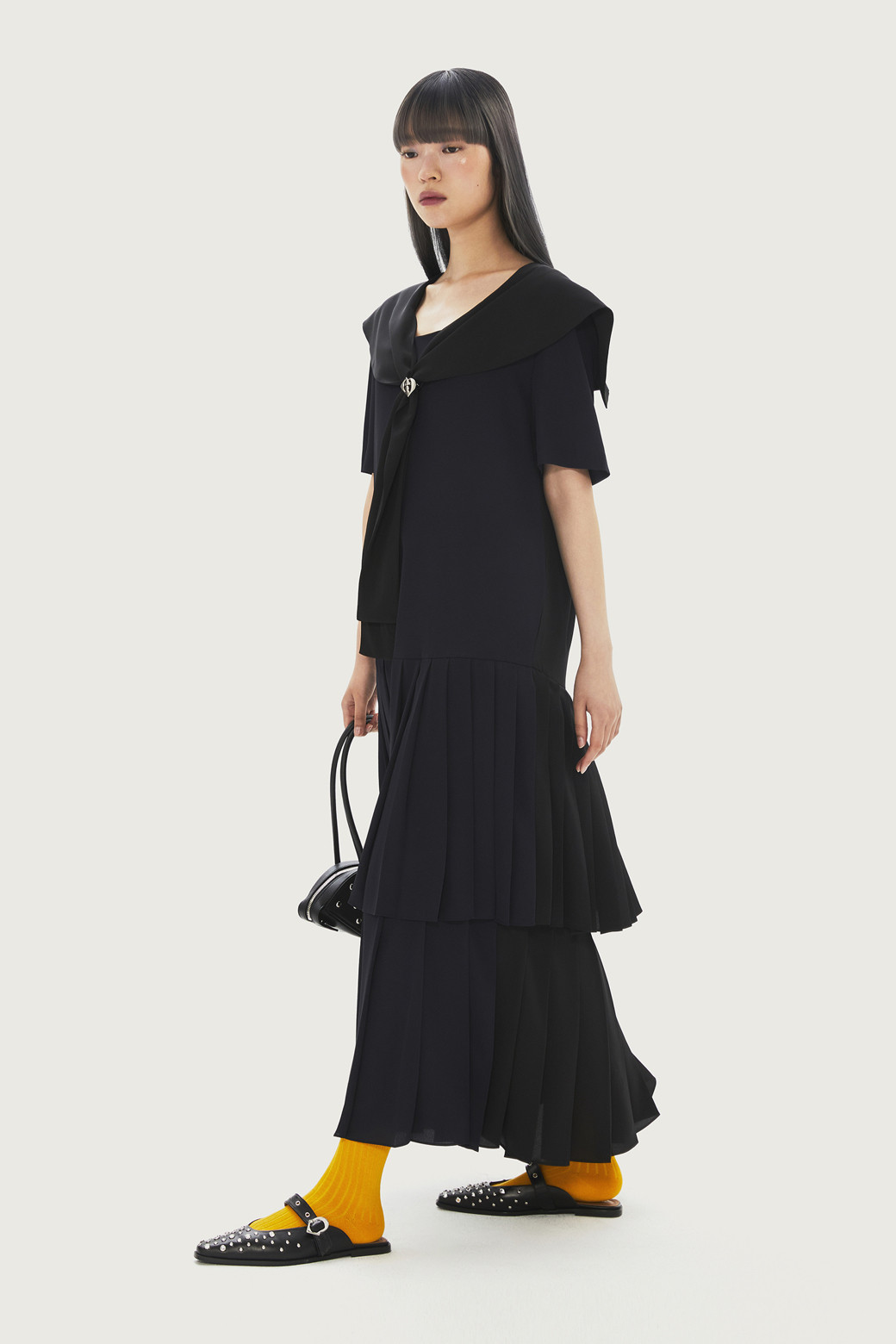 LUCKY CHOUETTE - 원피스 - Color Block Sailor Pleats Dress