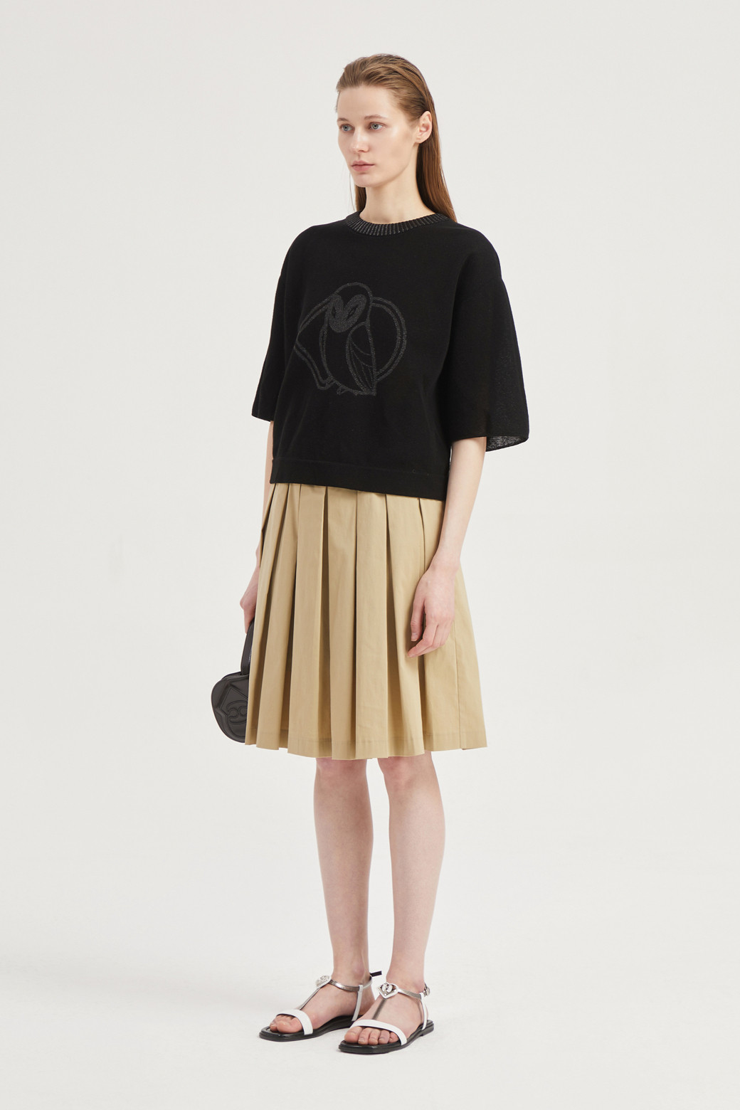 LUCKY CHOUETTE - 니트/가디건 - Chouette Jaquard Half Sleeve Pullover