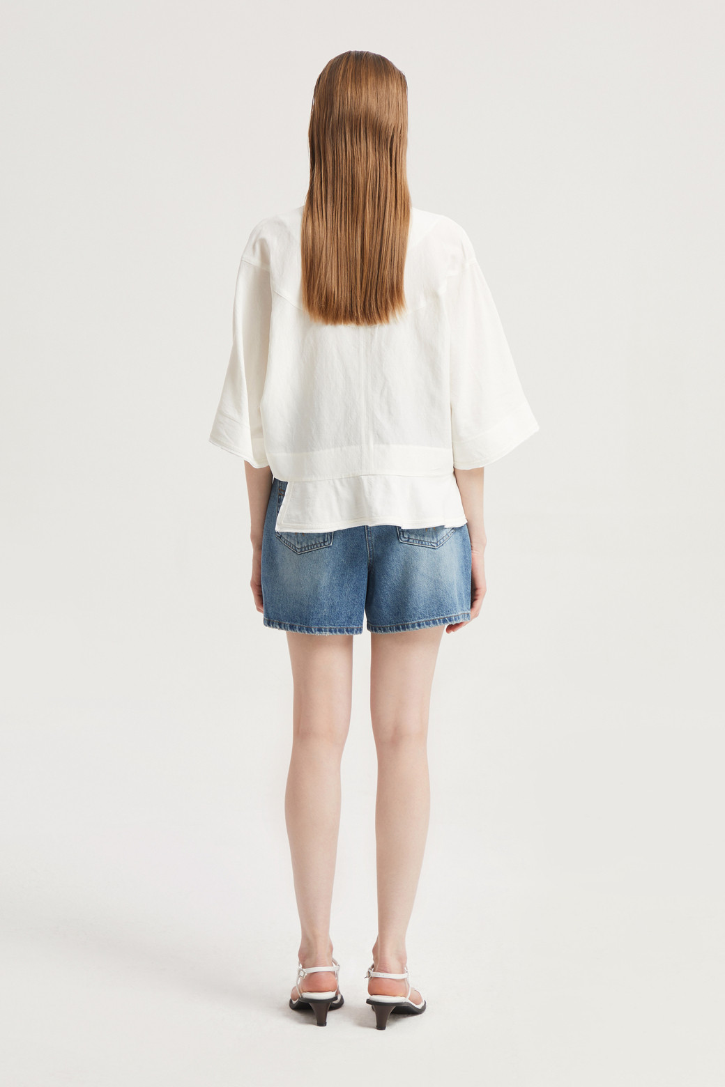LUCKY CHOUETTE - 자켓 - Cardigan-Type Short Linen Jacket
