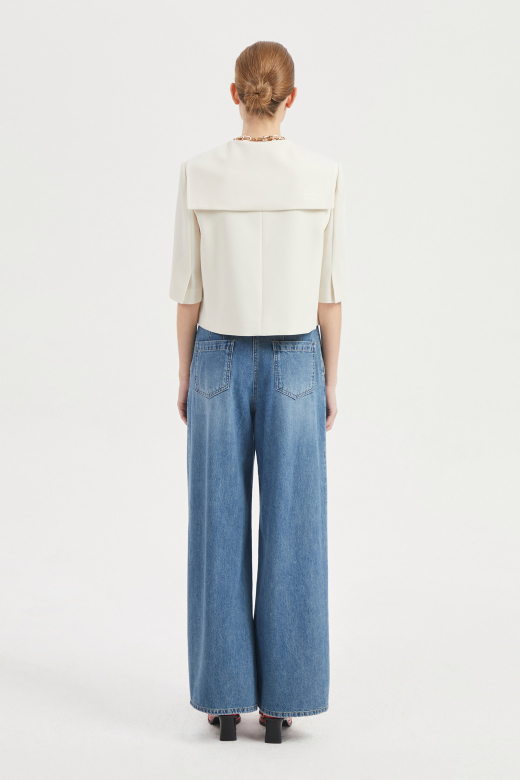 LUCKY CHOUETTE - 자켓 - [Atelier] Sailor Collar Crop Jacket