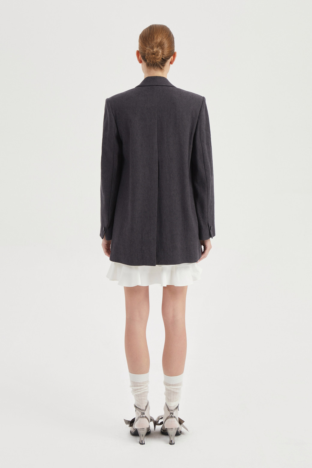 LUCKY CHOUETTE - 자켓 - [Atelier] Herringbone Tailored Jacket (1 Detachable Flower)