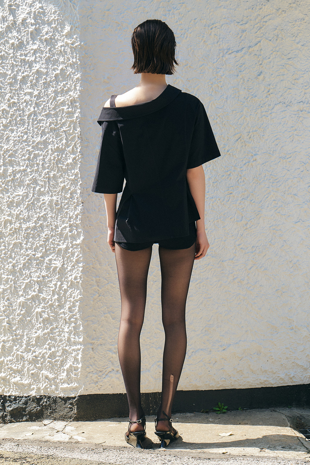LUCKY CHOUETTE - 블라우스/셔츠 - Shoulder Strap Half Sleeve Blouse