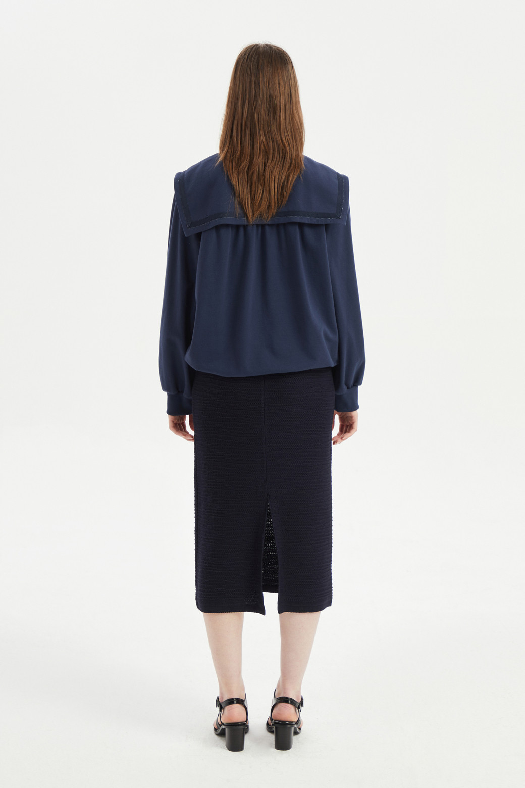 LUCKY CHOUETTE - 티셔츠 - Sailor Collar Anorak Long Sleeve T-shirt