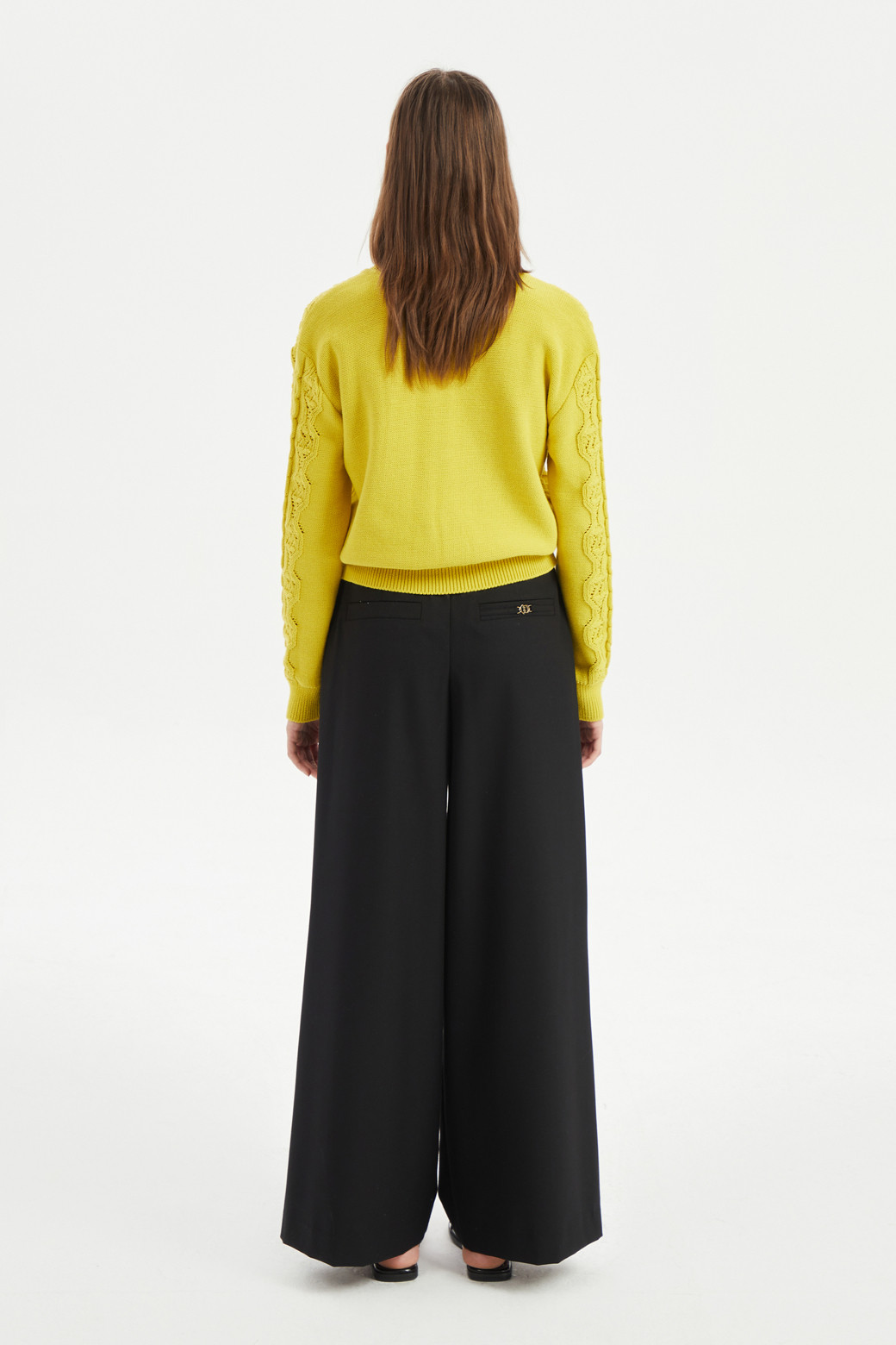LUCKY CHOUETTE - 니트/가디건 - Cable Variant Crop Knit Cardigan