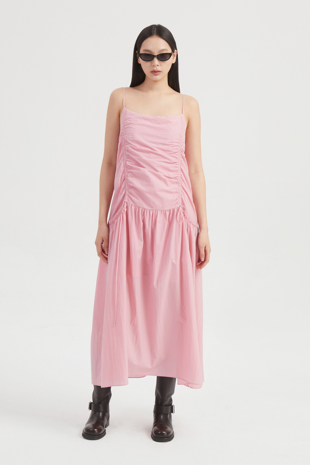LUCKY CHOUETTE - 원피스 - Shirring Slip Long Dress