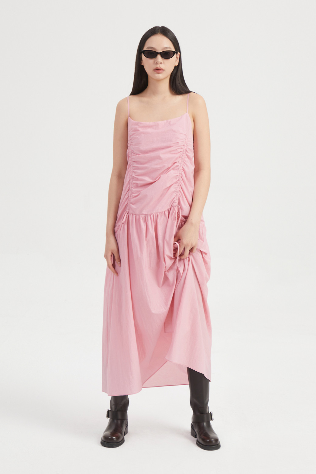 LUCKY CHOUETTE - 원피스 - Shirring Slip Long Dress