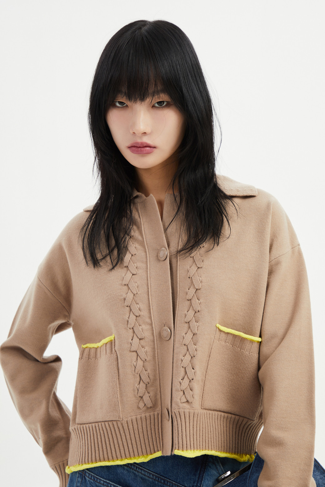 LUCKY CHOUETTE - 니트/가디건 - Crochet Knit Cardigan