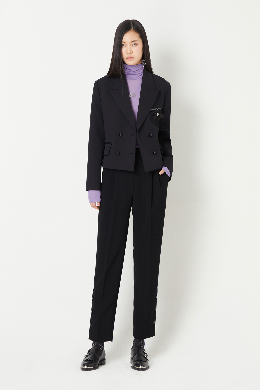 LUCKY CHOUETTE - 자켓 - [Holiday Edition] Crop Double Jacket