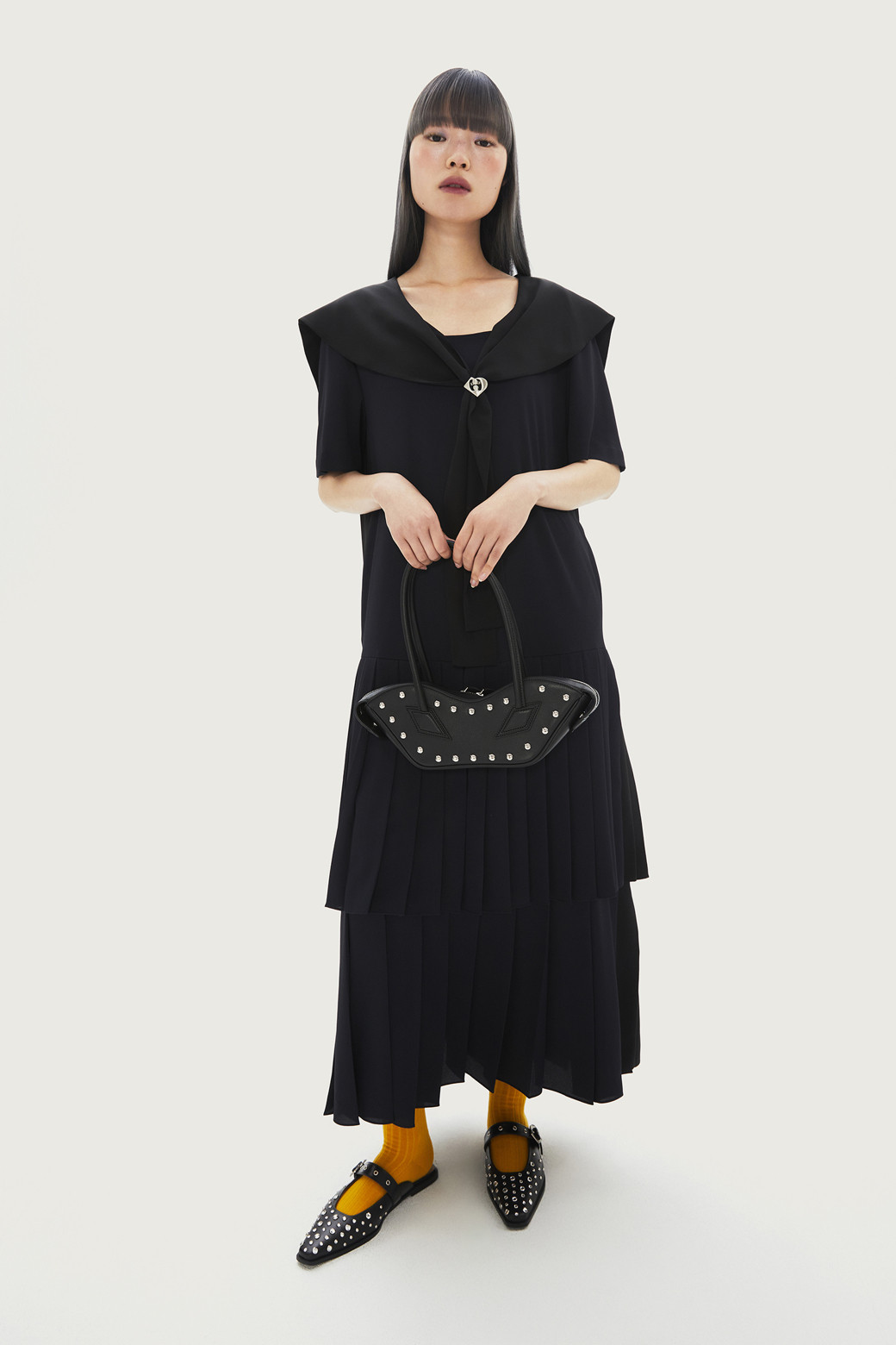 LUCKY CHOUETTE - 원피스 - Color Block Sailor Pleats Dress