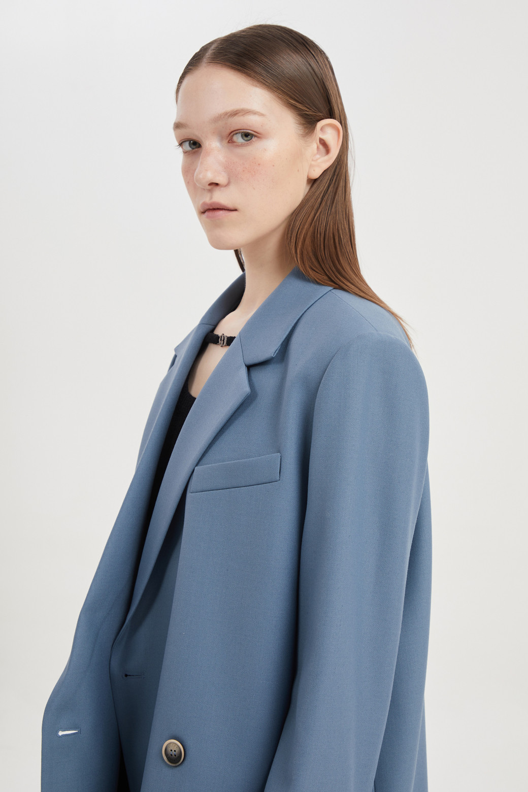 LUCKY CHOUETTE - 자켓 - Unbalanced hem Wool Blend Jacket