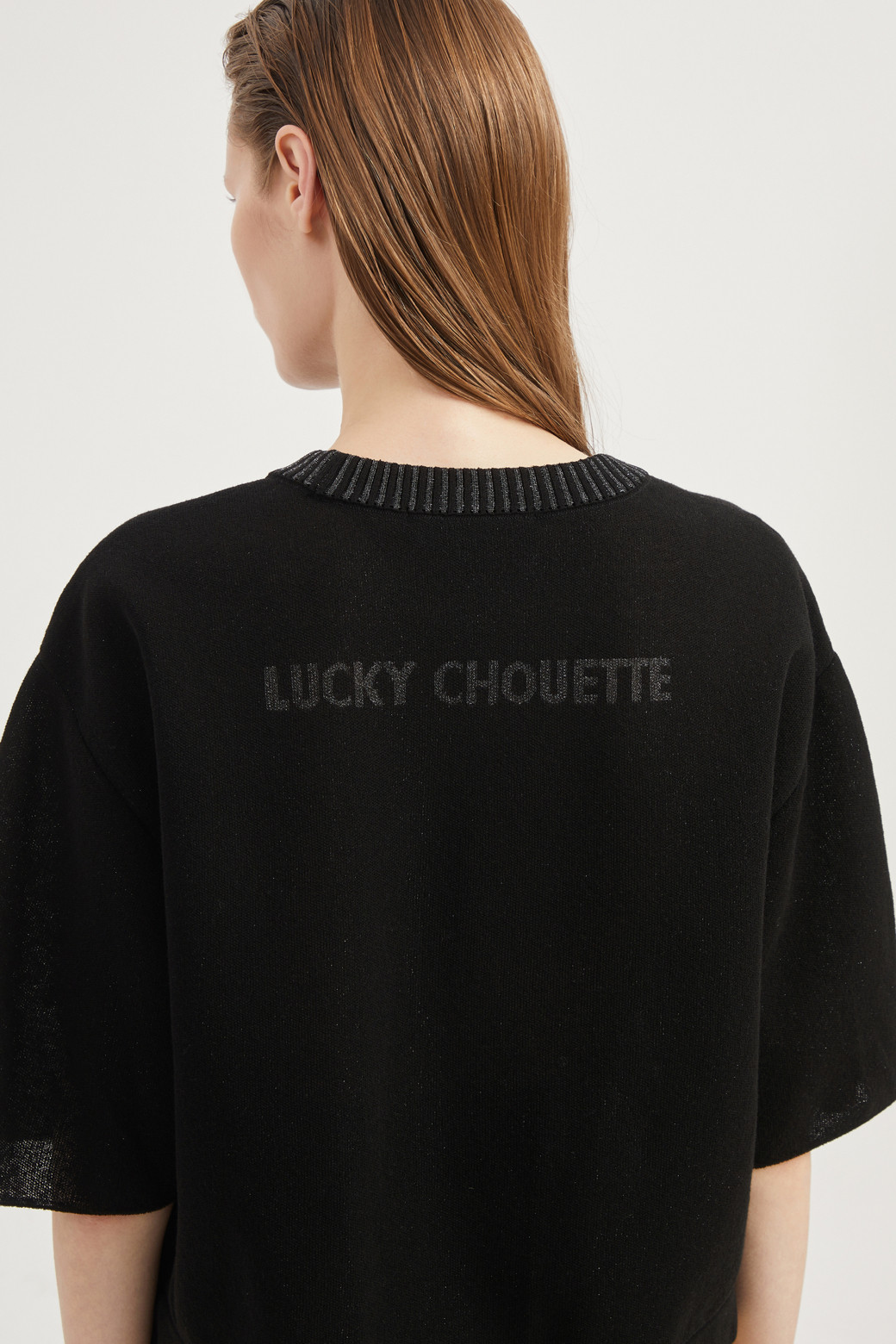 LUCKY CHOUETTE - 니트/가디건 - Chouette Jaquard Half Sleeve Pullover
