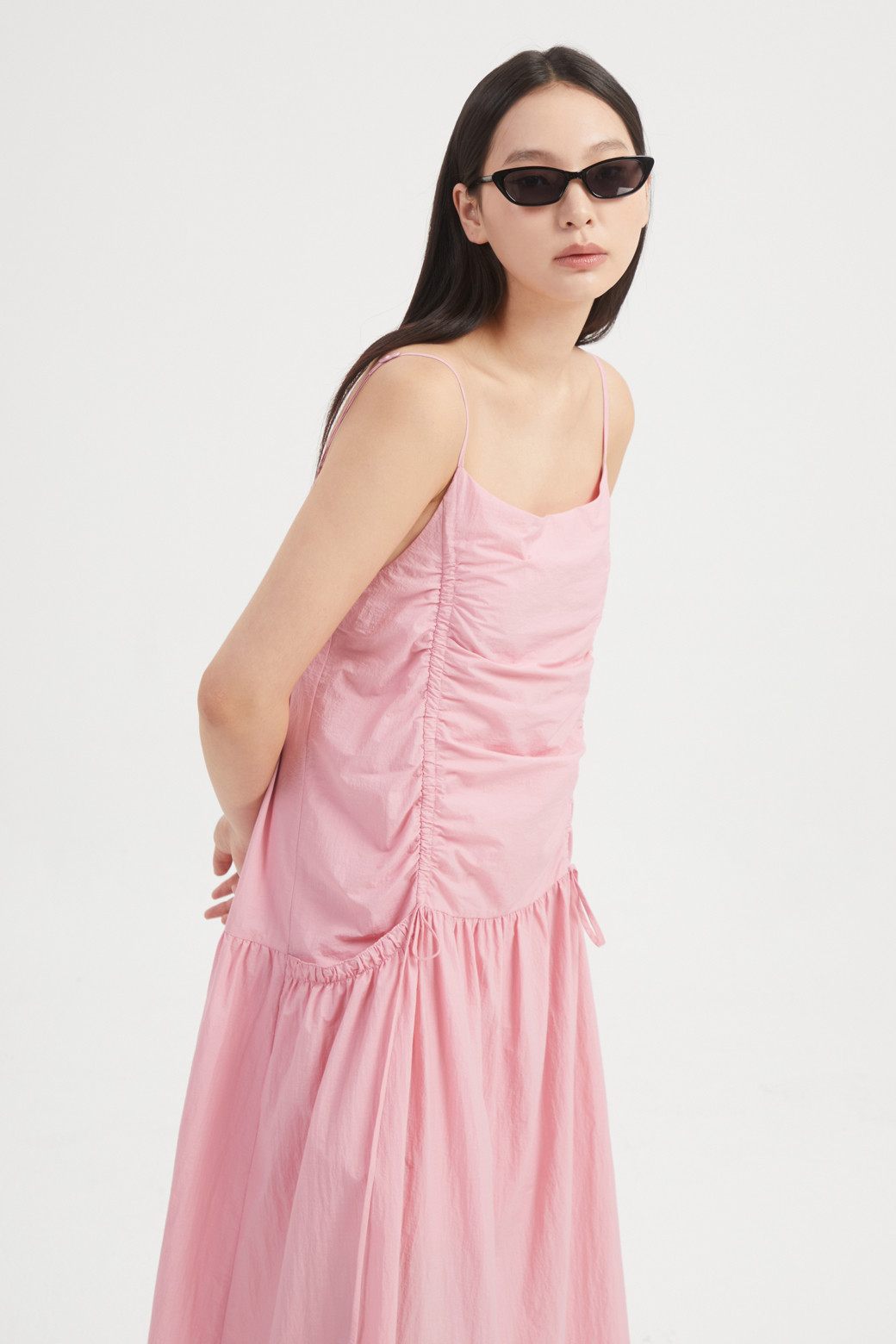 LUCKY CHOUETTE - 원피스 - Shirring Slip Long Dress