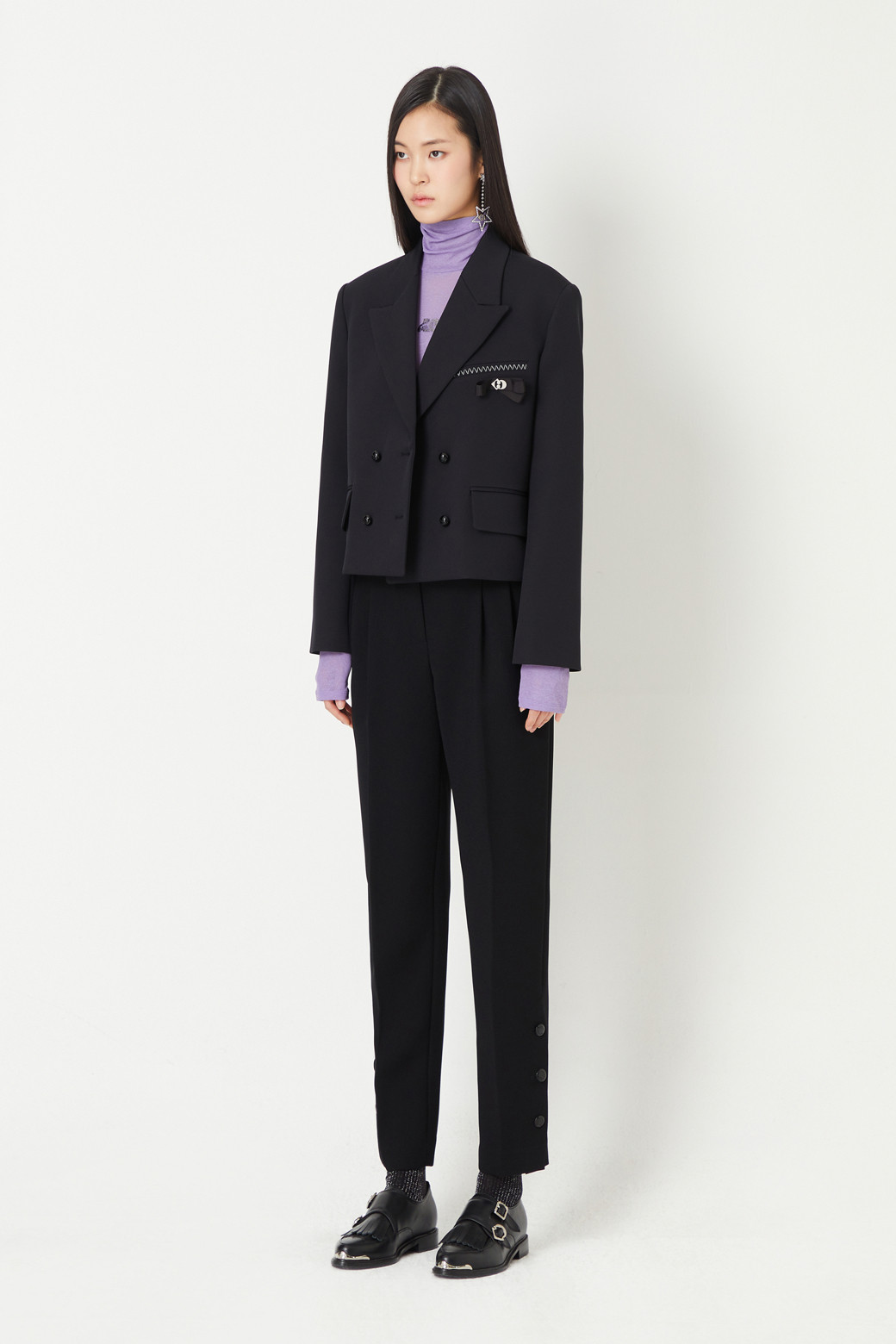 LUCKY CHOUETTE - 자켓 - [Holiday Edition] Crop Double Jacket