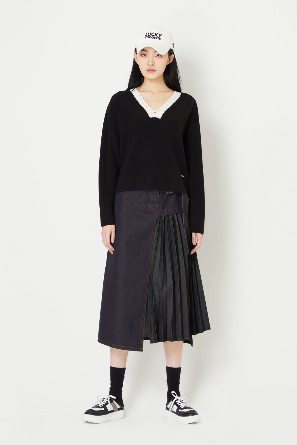LUCKY CHOUETTE - 니트/가디건 - Crochet Detail Knit Pullover