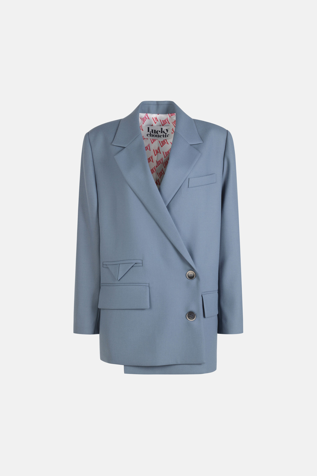 LUCKY CHOUETTE - 자켓 - Unbalanced hem Wool Blend Jacket