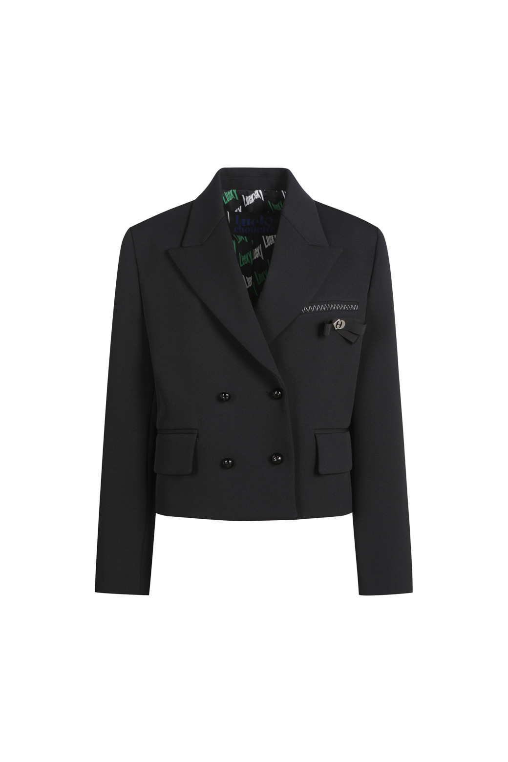 LUCKY CHOUETTE - 자켓 - [Holiday Edition] Crop Double Jacket