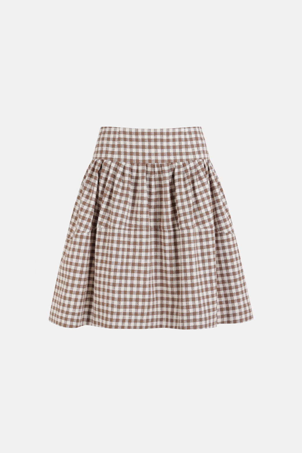 LUCKY CHOUETTE - 스커트/팬츠 - [Atelier] Check Shirring Midi Skirt