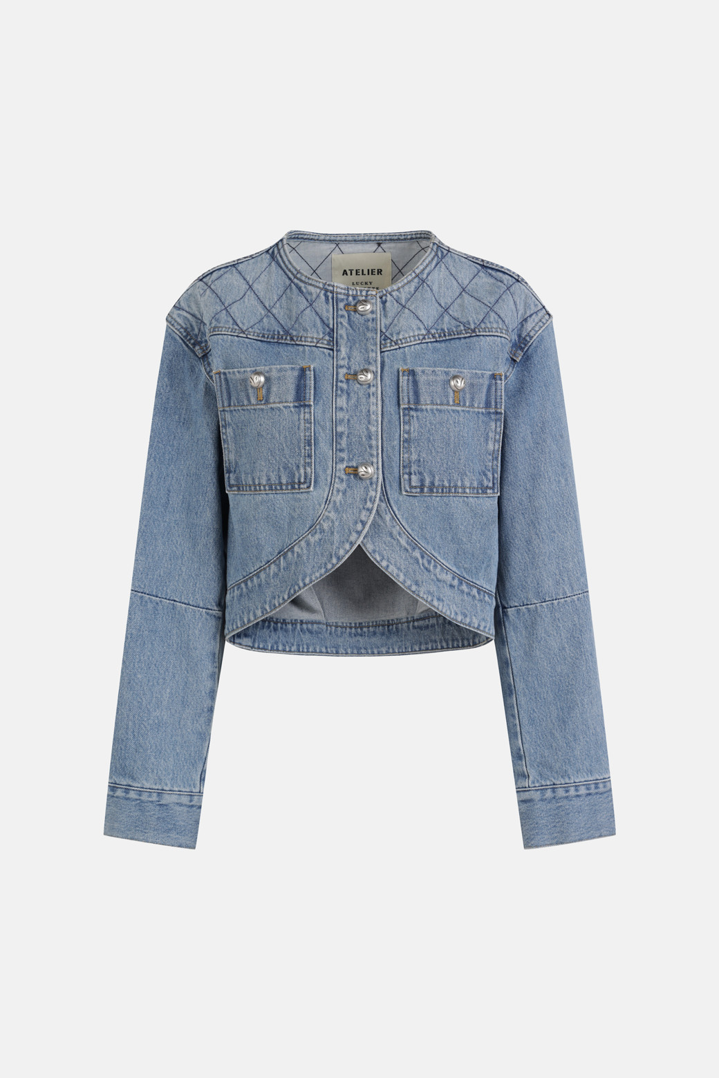 LUCKY CHOUETTE - 자켓 - [Atelier] Denim Crop Jacket