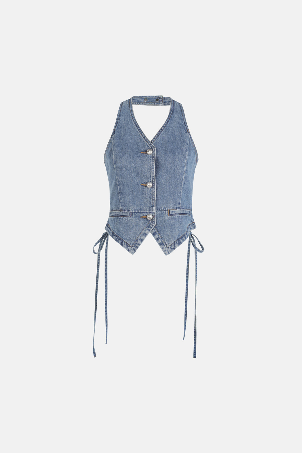 LUCKY CHOUETTE - 티셔츠 - [Atelier] Halterneck Denim Vest