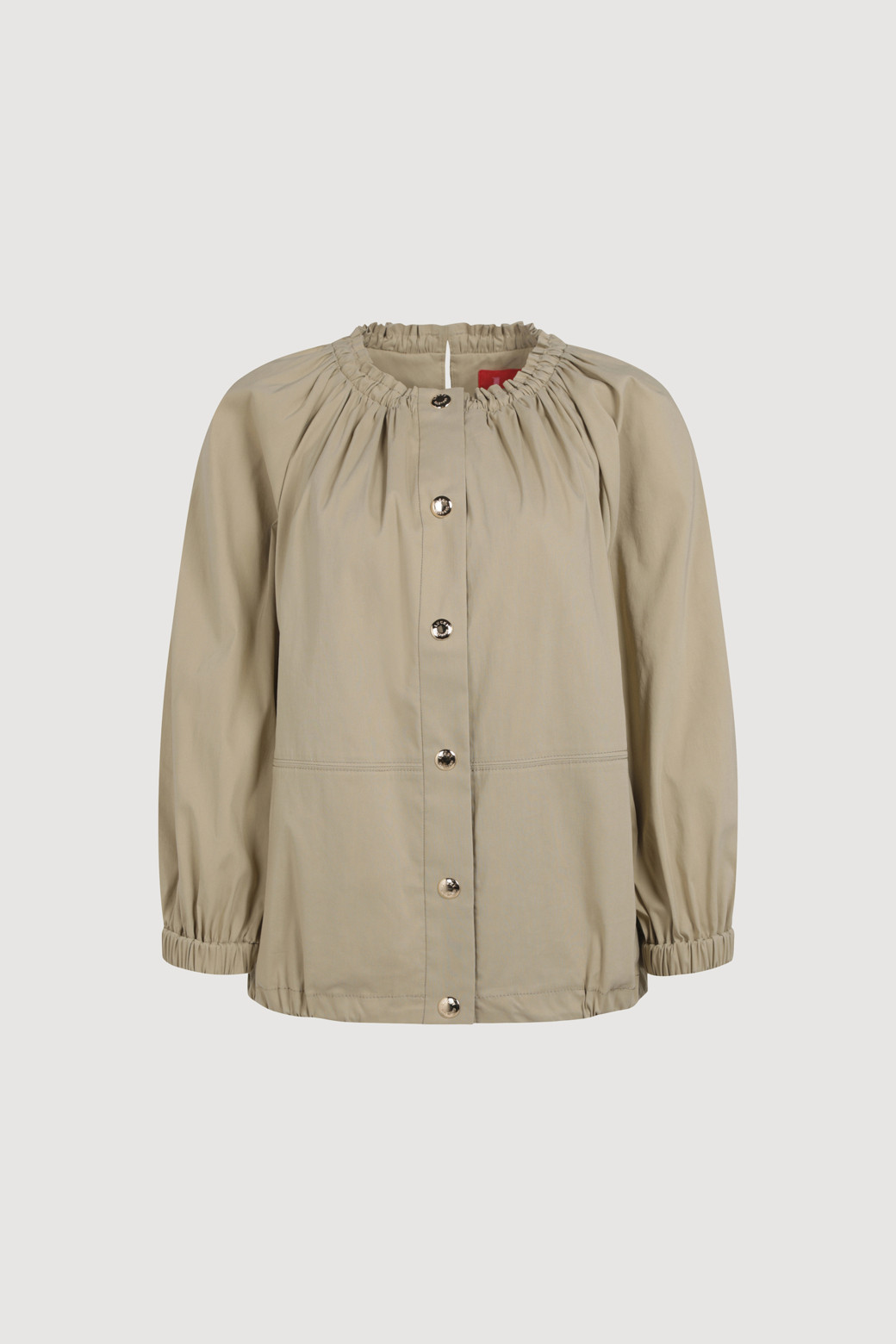 LUCKY CHOUETTE - 점퍼 - Round Neck Shirring Volume Jumper