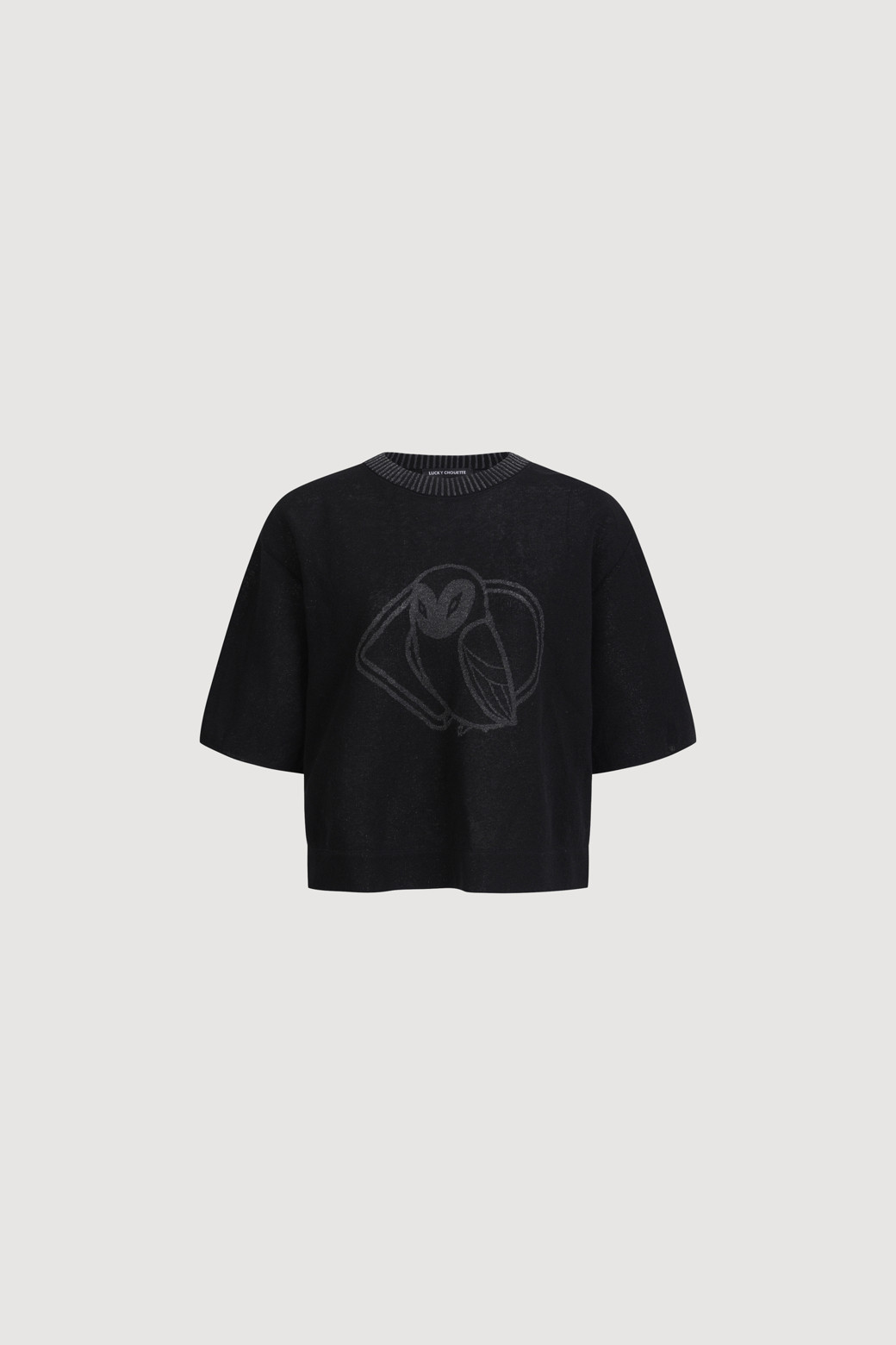 LUCKY CHOUETTE - 니트/가디건 - Chouette Jaquard Half Sleeve Pullover
