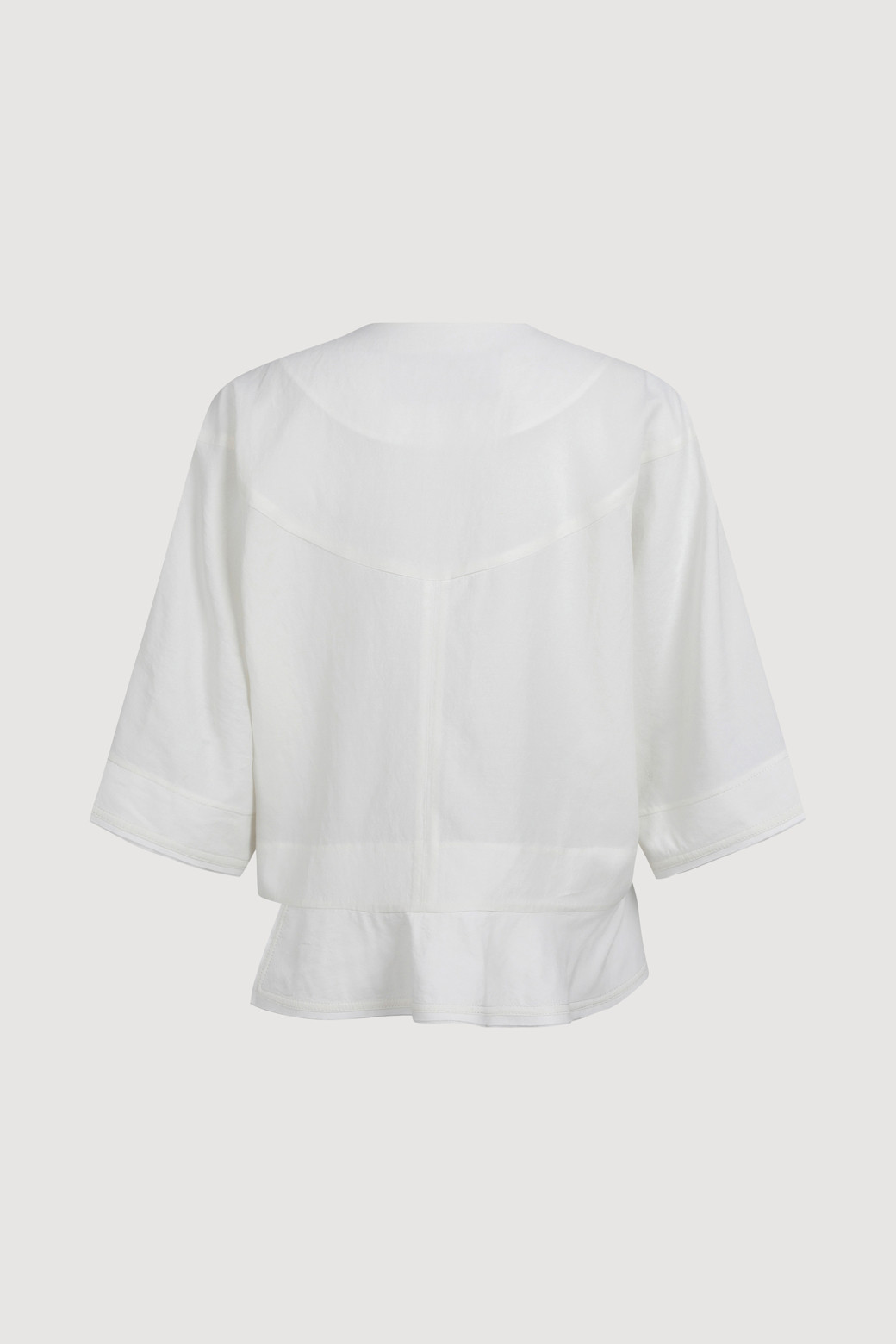 LUCKY CHOUETTE - 자켓 - Cardigan-Type Short Linen Jacket