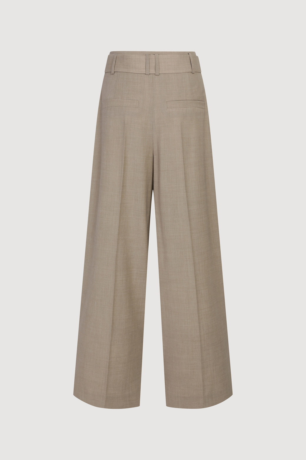 LUCKY CHOUETTE - 스커트/팬츠 - Wool Blend Wide Pants (With Belt)