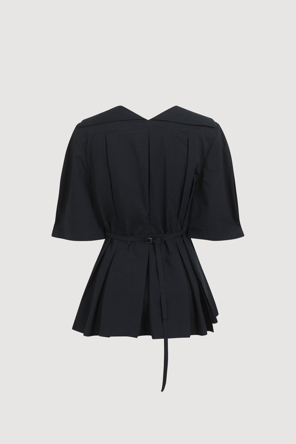 LUCKY CHOUETTE - 블라우스/셔츠 - Tuck Point Cotton Blouse (With Belt)