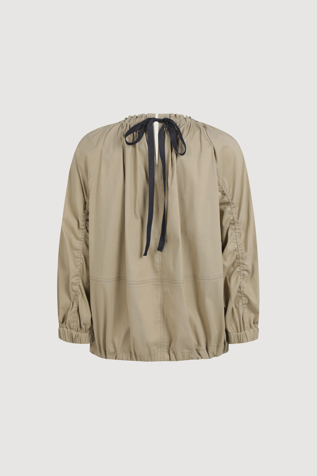 LUCKY CHOUETTE - 점퍼 - Round Neck Shirring Volume Jumper
