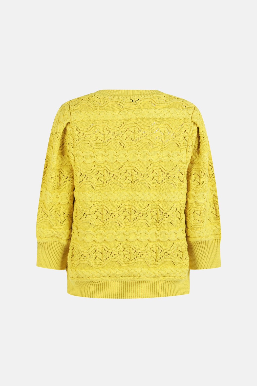 LUCKY CHOUETTE - 니트/가디건 - Cable Deformation Short Sleeve Knit Pullover