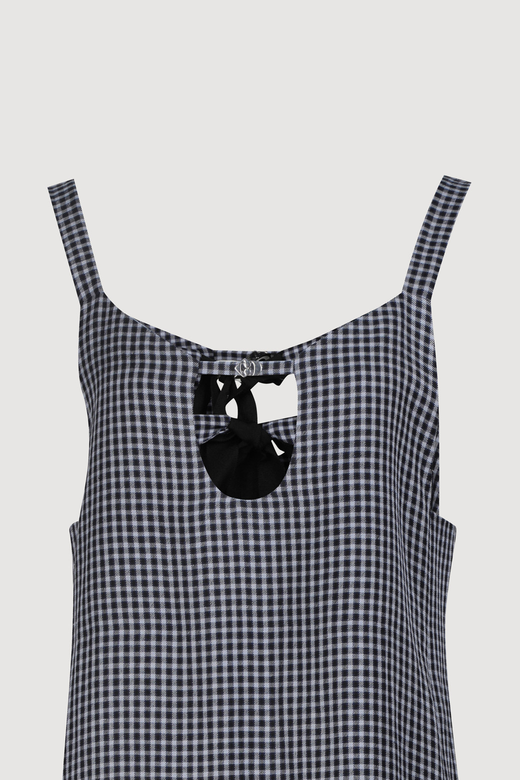 LUCKY CHOUETTE - 원피스 - Front Slit Gingham Check Long Dress