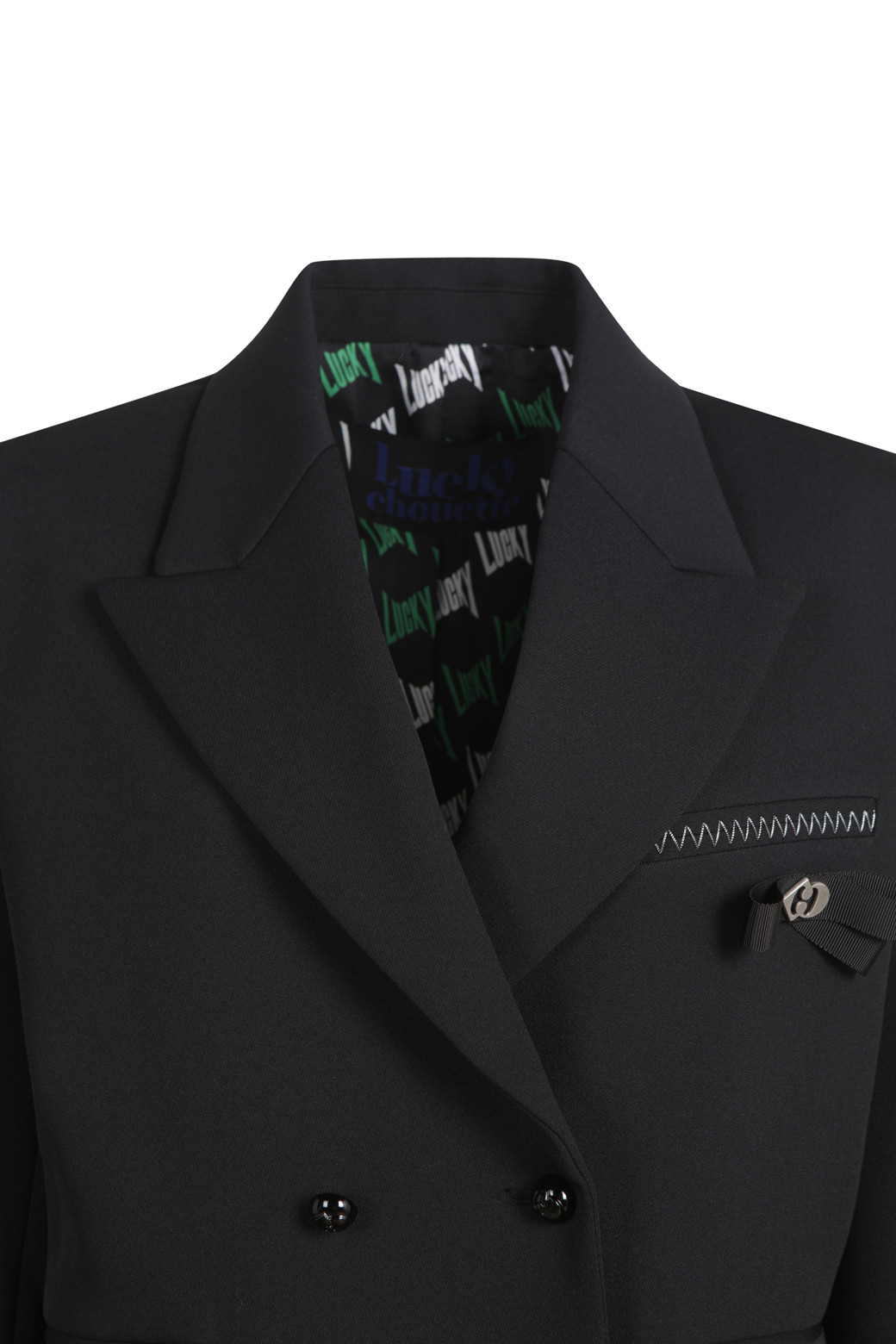 LUCKY CHOUETTE - 자켓 - [Holiday Edition] Crop Double Jacket