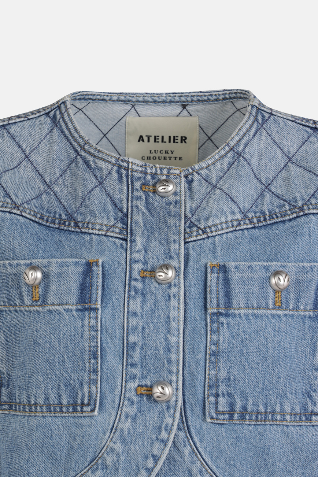 LUCKY CHOUETTE - 자켓 - [Atelier] Denim Crop Jacket