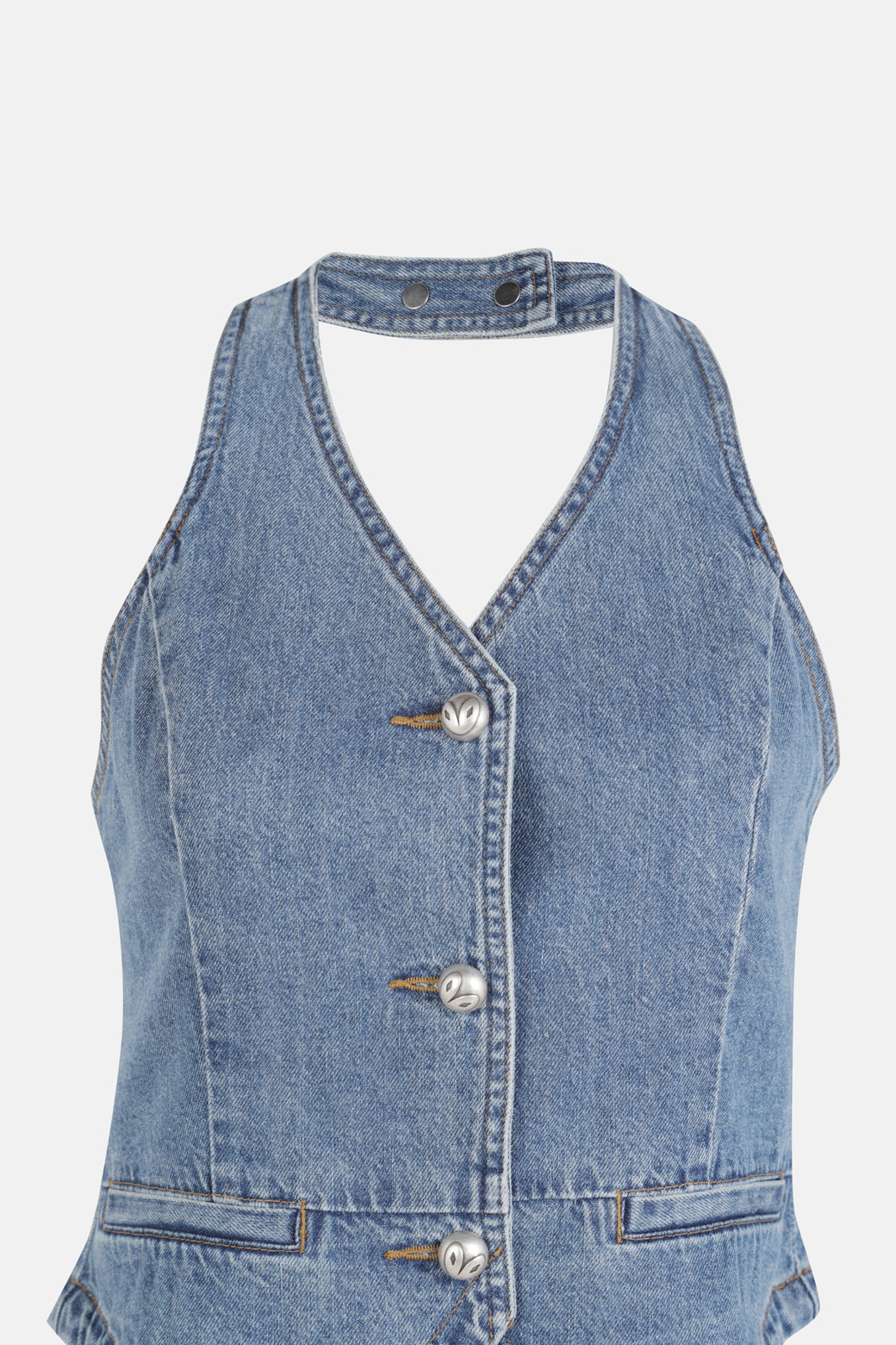 LUCKY CHOUETTE - 티셔츠 - [Atelier] Halterneck Denim Vest