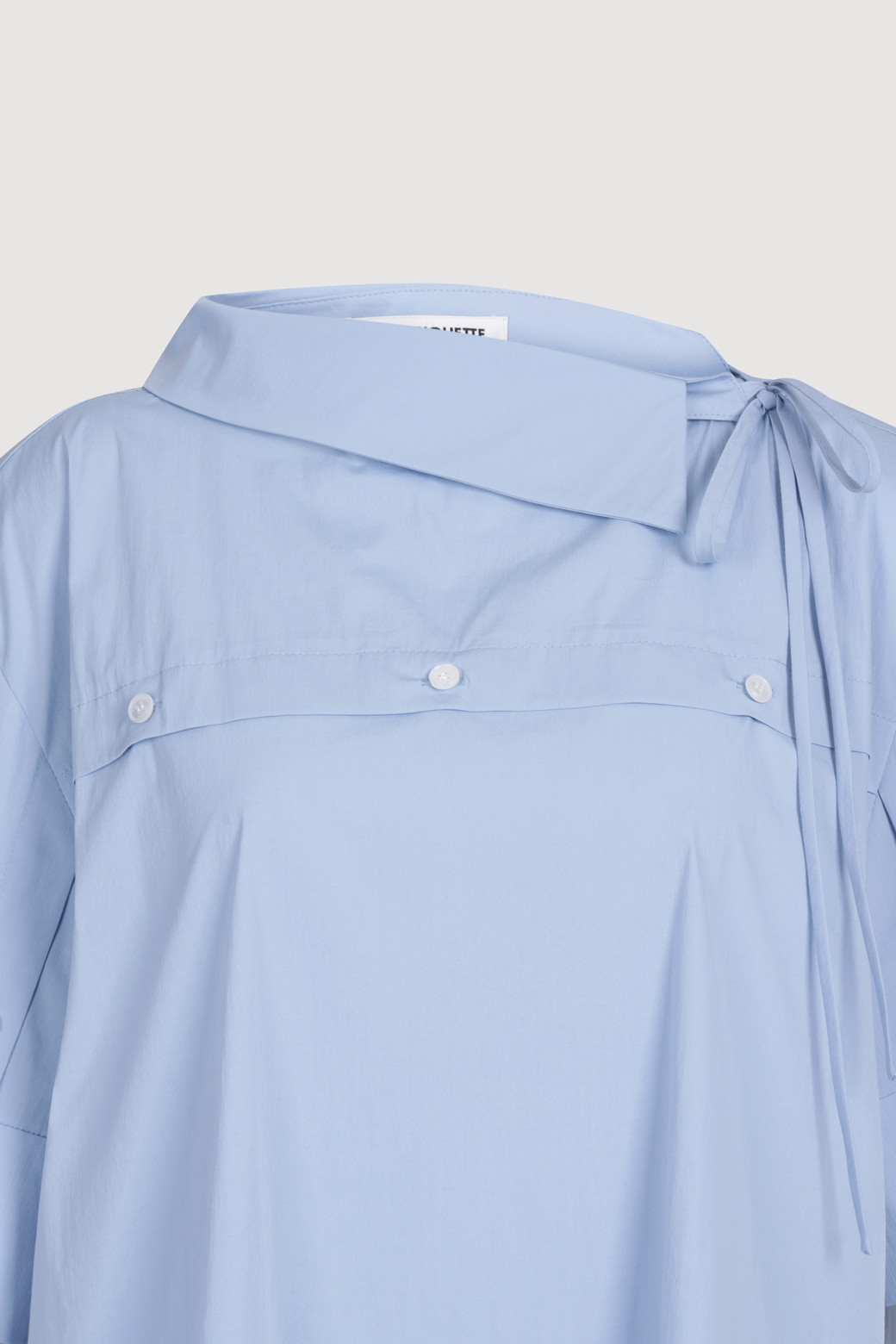 LUCKY CHOUETTE - 블라우스/셔츠 - Button Point Cotton Half Sleeve Blouse