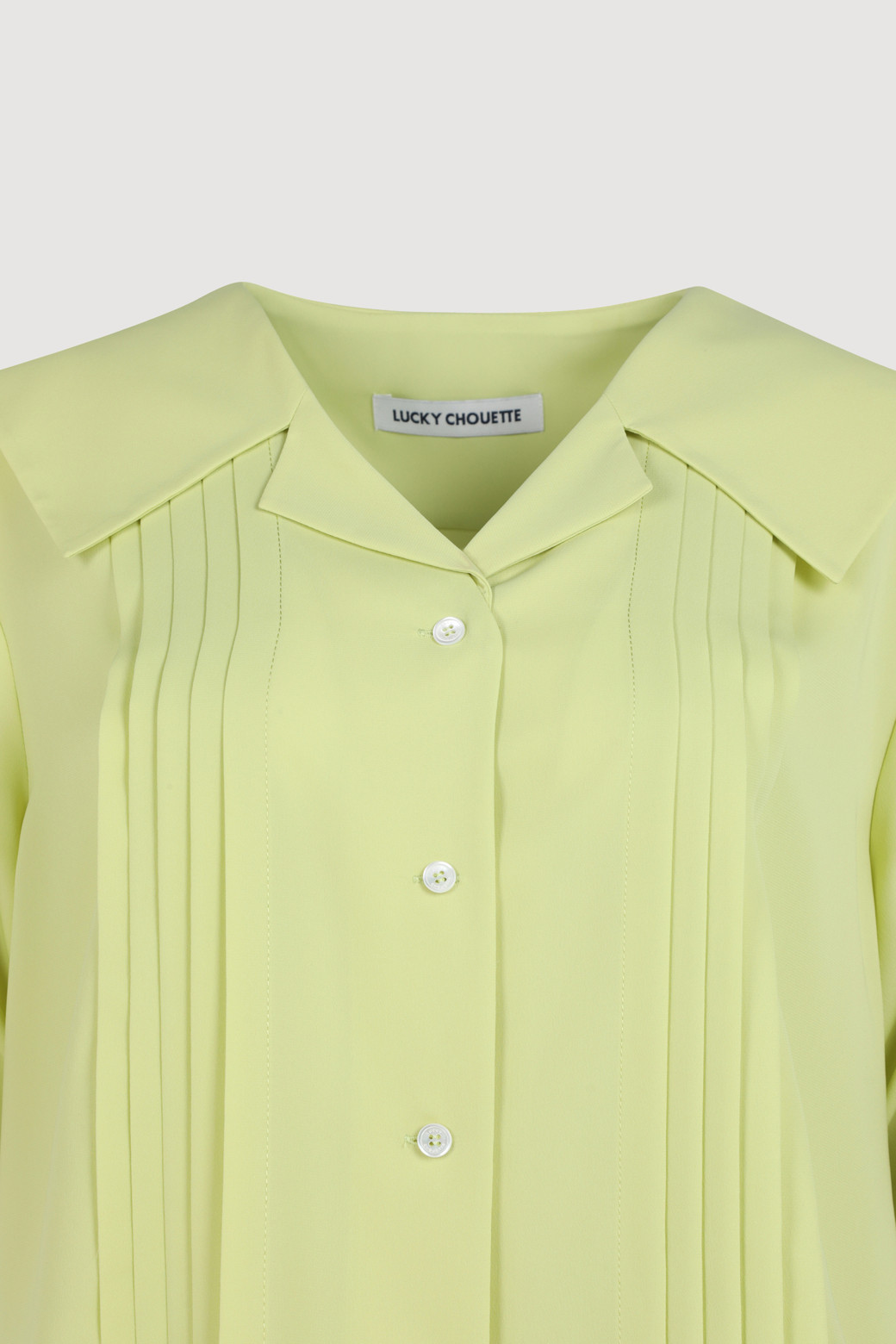LUCKY CHOUETTE - 블라우스/셔츠 - Volume Sleeve Sailor Short-sleeve Blouse