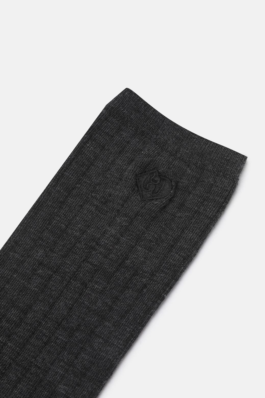 LUCKY CHOUETTE - 양말 - Embroidery Point Ribbed Knee Socks