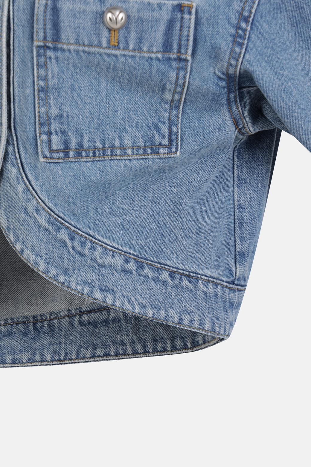 LUCKY CHOUETTE - 자켓 - [Atelier] Denim Crop Jacket