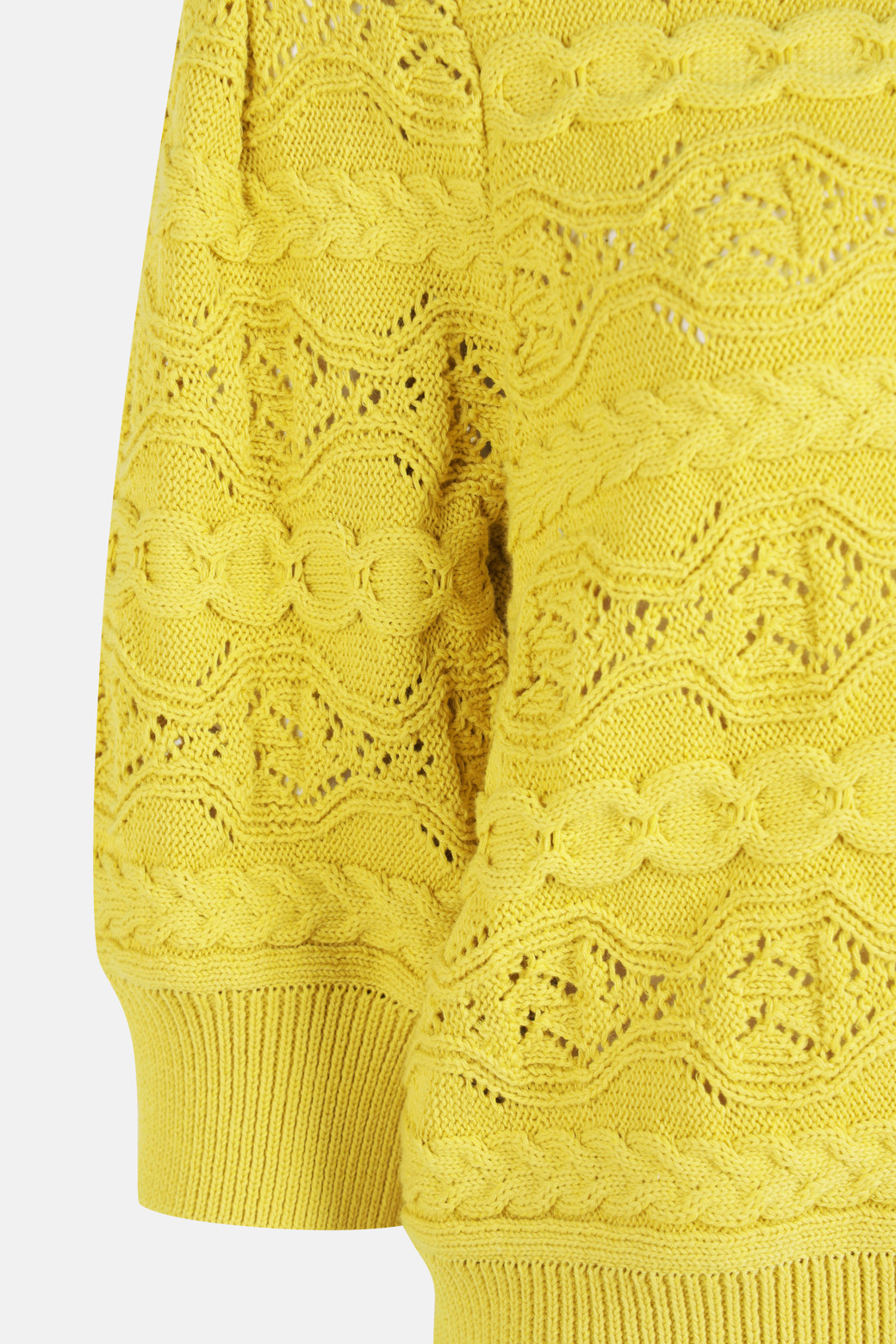 LUCKY CHOUETTE - 니트/가디건 - Cable Deformation Short Sleeve Knit Pullover