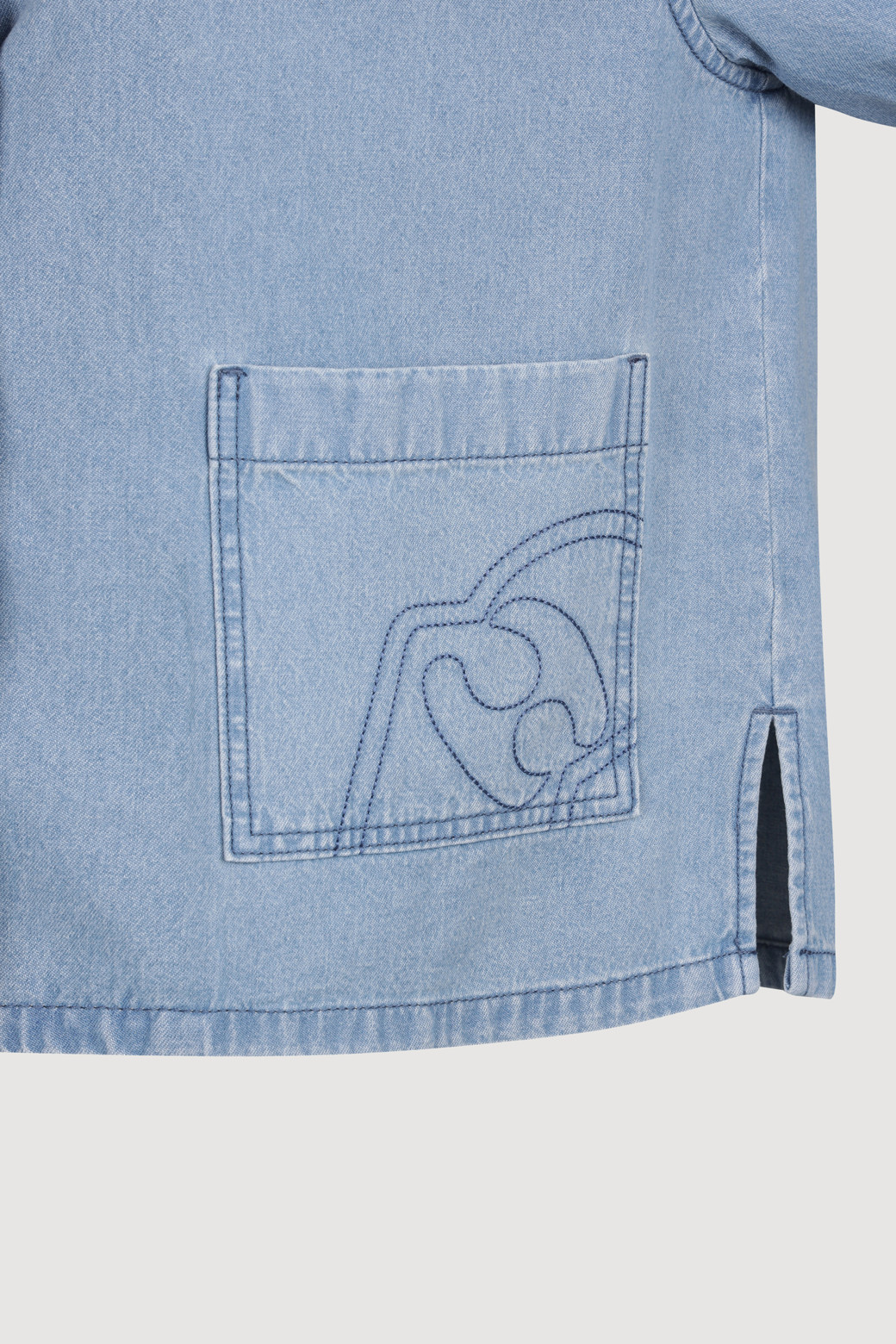 LUCKY CHOUETTE - 블라우스 - [Re-Order] Sailor Collar Denim Shirts