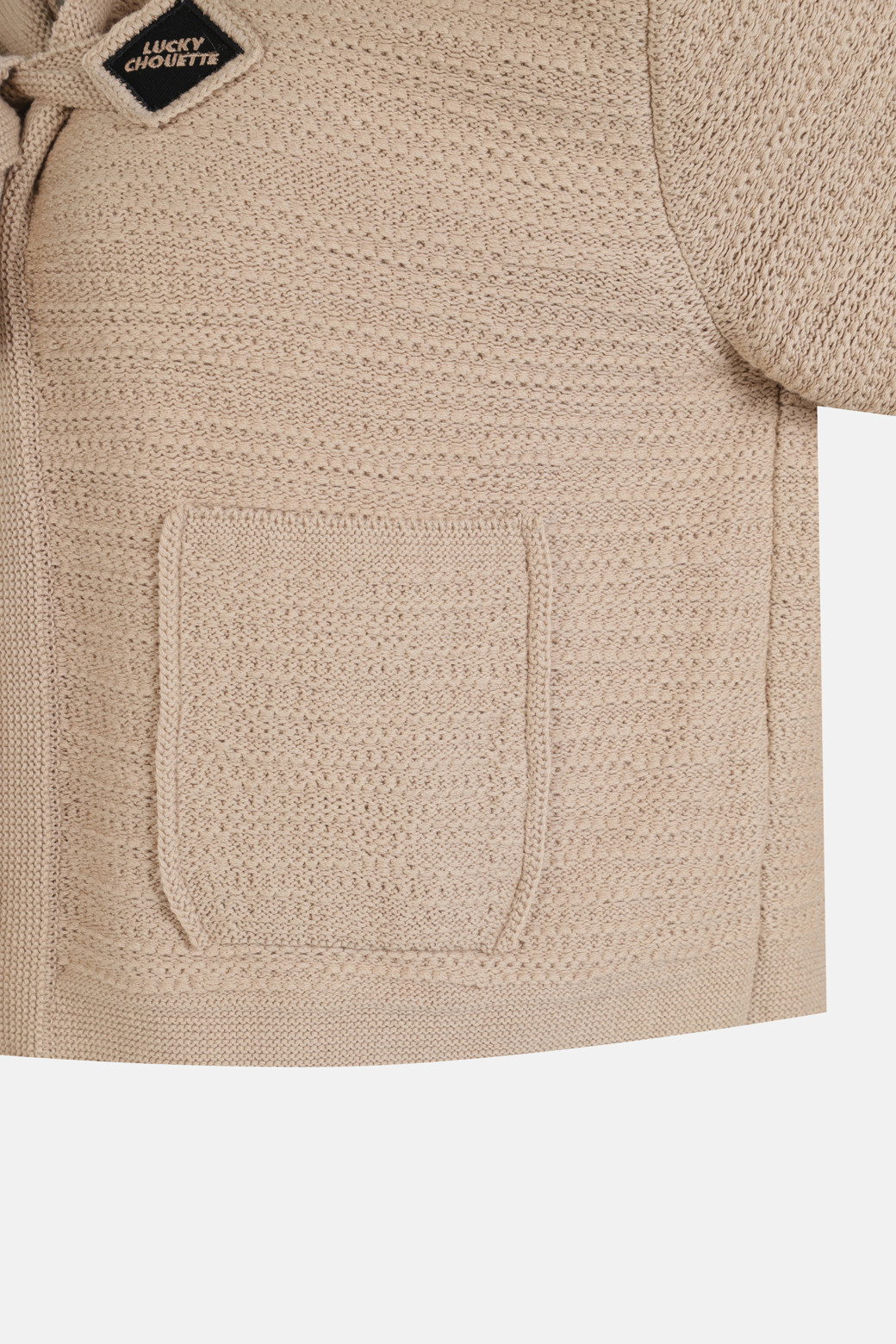 LUCKY CHOUETTE - 니트/가디건 - Strap-detailed Hooded Knitwear Cardigan