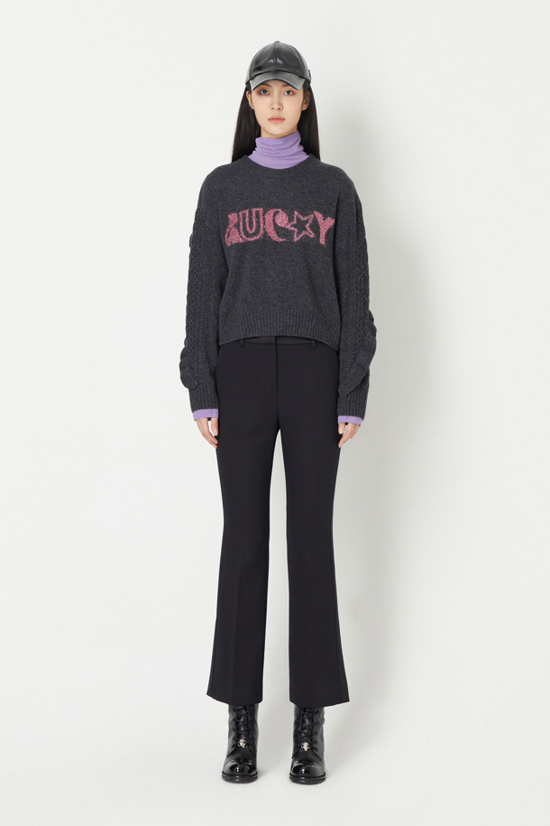 LUCKY CHOUETTE - 롱/미디팬츠 - [Holiday Edition] Wacky Satin Coloring Bootcut Pants