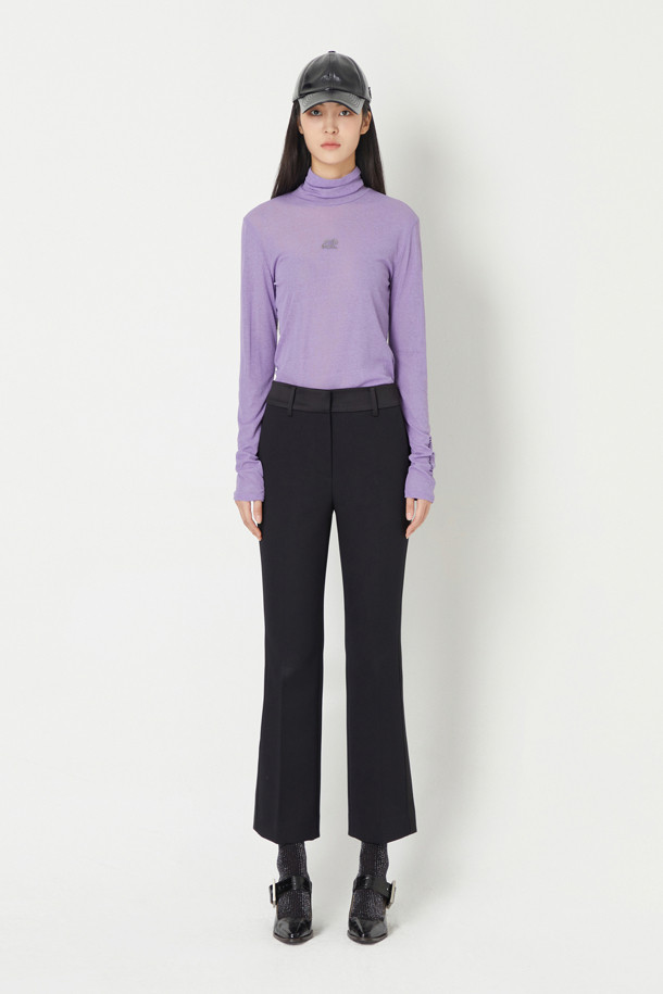 LUCKY CHOUETTE - 긴소매 티셔츠 - [Holiday Edition] Turtleneck See-Through Slim Fit T-shirt