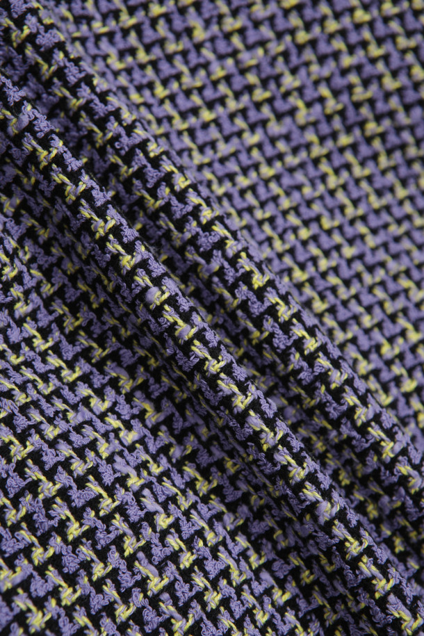 LUCKY CHOUETTE - 자켓 - Denim Tape Decorated Tweed Jacket