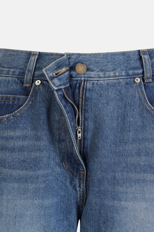 LUCKY CHOUETTE - 롱/미디팬츠 - Straight Fit Denim Pants