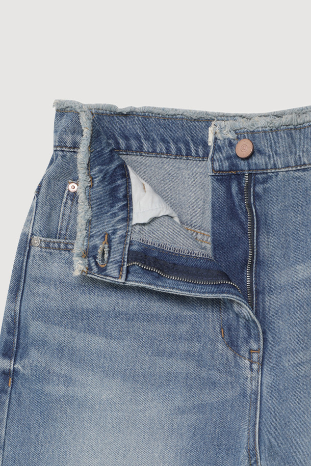 LUCKY CHOUETTE - 롱/미디팬츠 - [Atelier] Denim Wide Pants (blue)